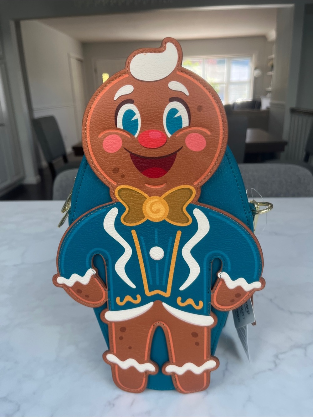 Loungefly Teal Gingerbread Man Mini Backpack